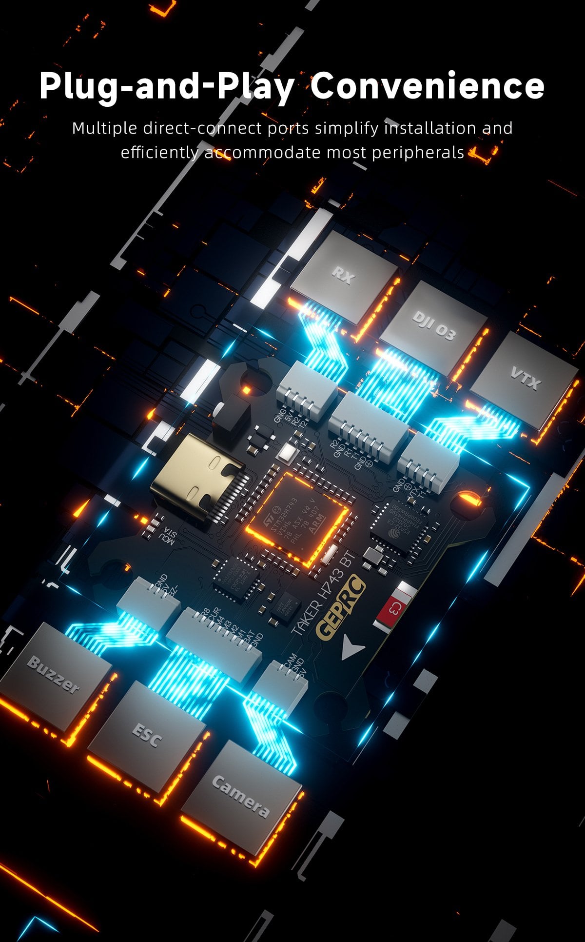 GEPRC TAKER H743 BT 8Bit 80A STACK 12 - GEPRC